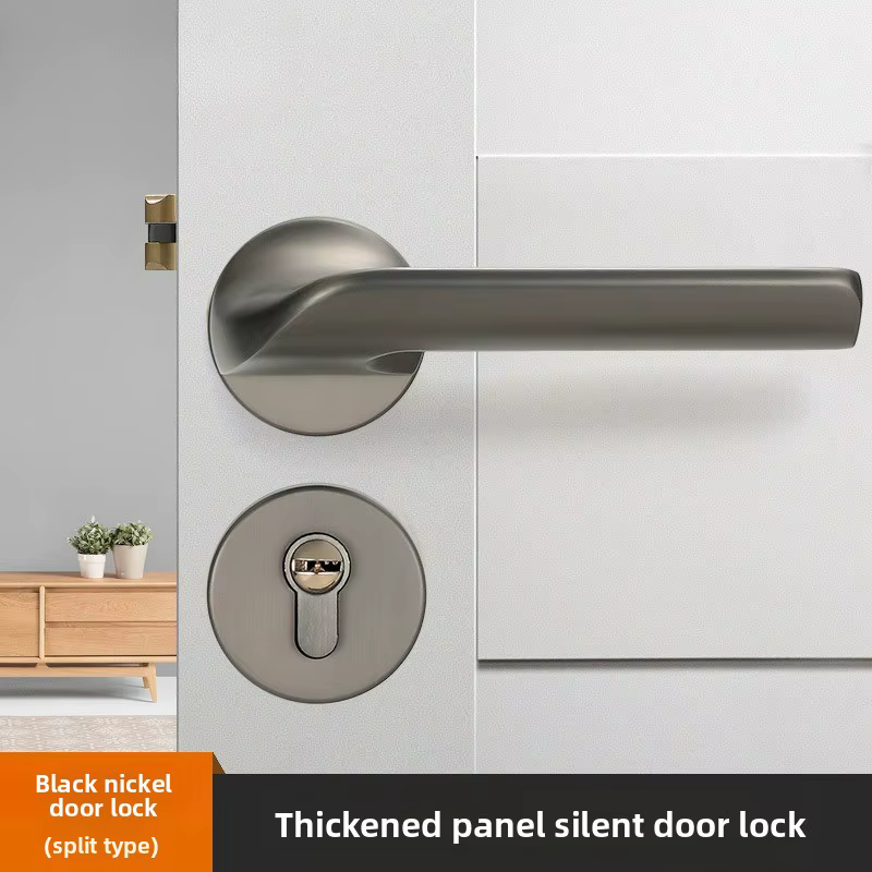 Serrure de porte de chambre moderne et minimaliste, silencieuse, pour intérieur, salle de bain, en b