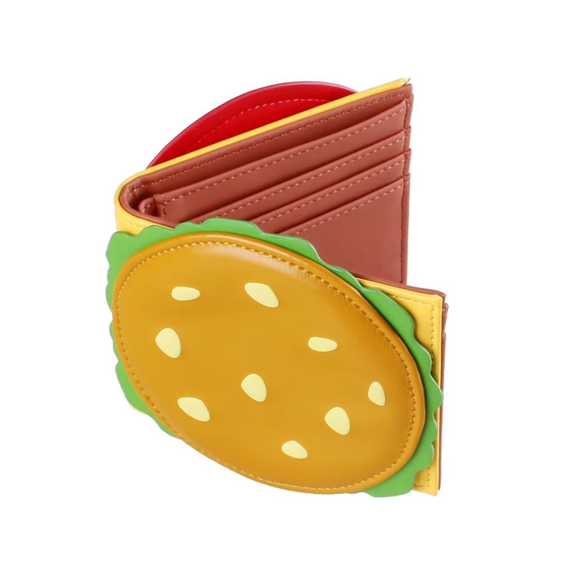 Portefeuille pliable Burger 3D de haute qualité, porte-carte individuel, siège d'identité, pince à b