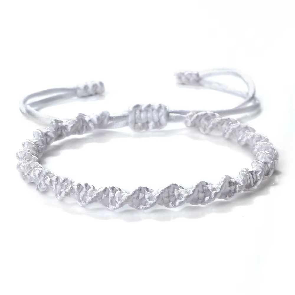 Bracelet à Nministériels ds Noirs Porte-Bonheur pour Homme et Femme, Chaîne Colorée Tissée à la Main