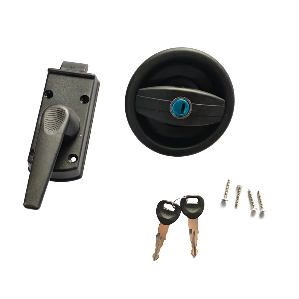 Serrure de porte circulaire en alliage pour caravane, camping-car, serrure de porte complète, baril 
