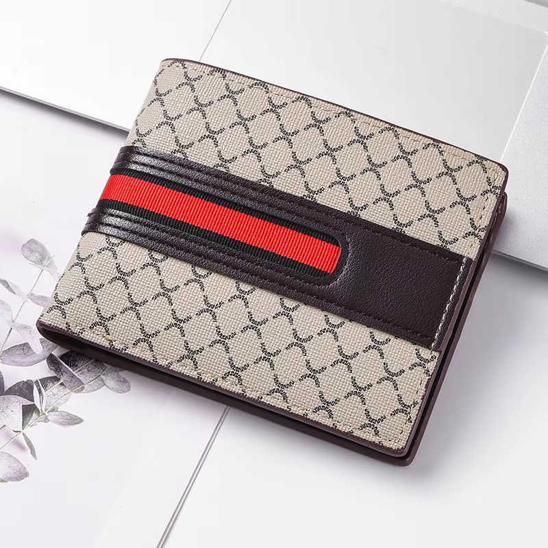 Portefeuille en cuir multi-fentes pour cartes pour hommes, nouveau Style, tissé à la main, mode Simp