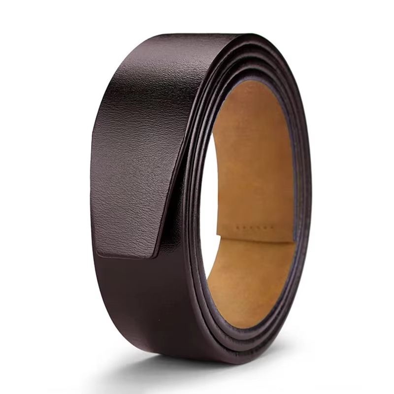 Grande taille 130 140 150 cm sans boucle 3.5 cm largeur sangles de ceinture en cuir véritable noir m