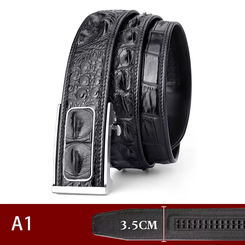 Ceintures Crocodile véritable pour hommes Alligator en cuir véritable marque de luxe sangle mâle bou