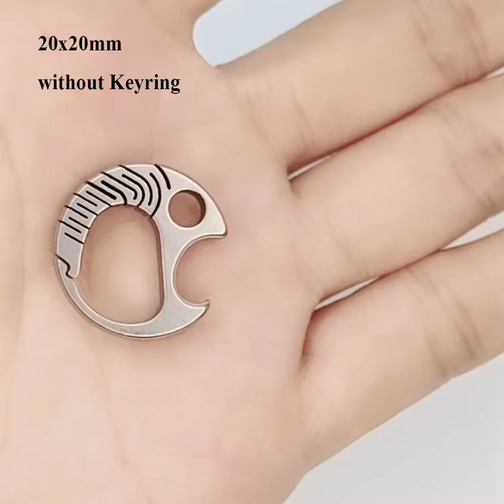 Mini porte-clés en alliage de titane, porte-clés en alliage de titane, pendentif portable multifonct
