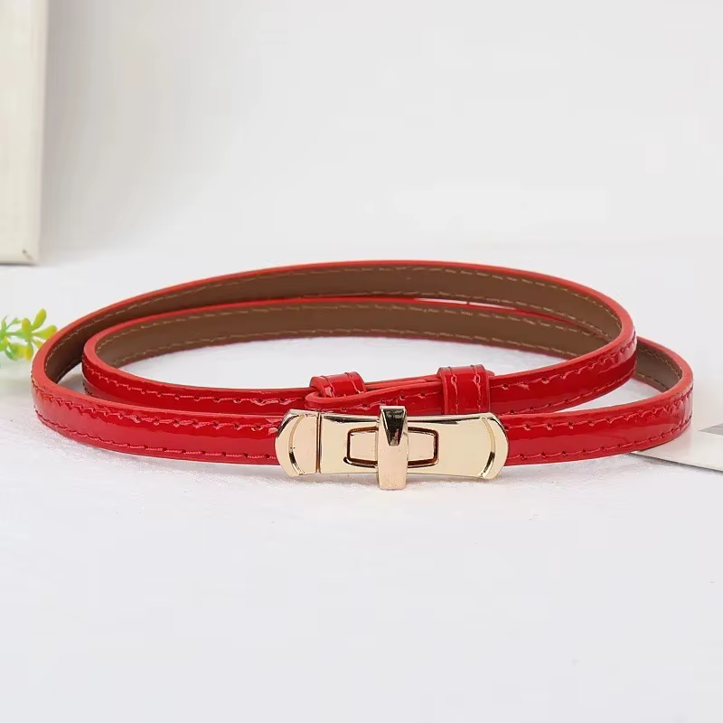 Ceinture en cuir simple et élégante pour femme, sans perforation, pour rehausser la taille, s'accord
