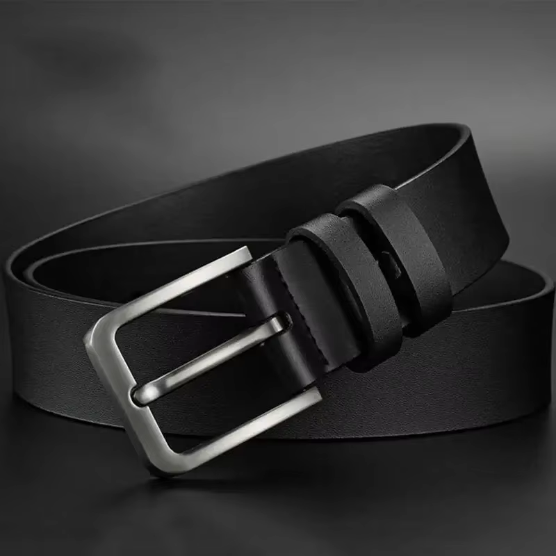 Ceintures à boucle ardillon carrée en alliage pour hommes, nouvelle collection d'affaires et de lois