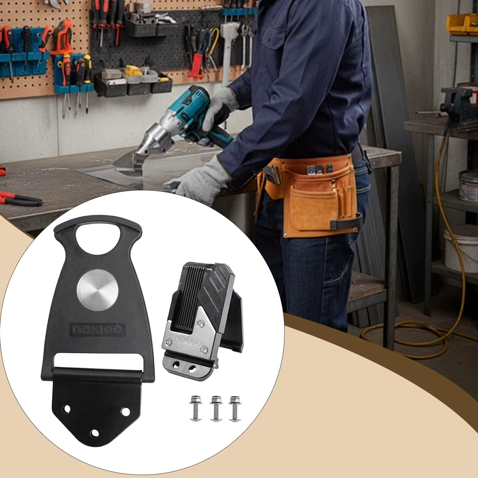 Clip de ceinture pour pochette à outils – Remplacement flexible, pratique et portable pour fixation 