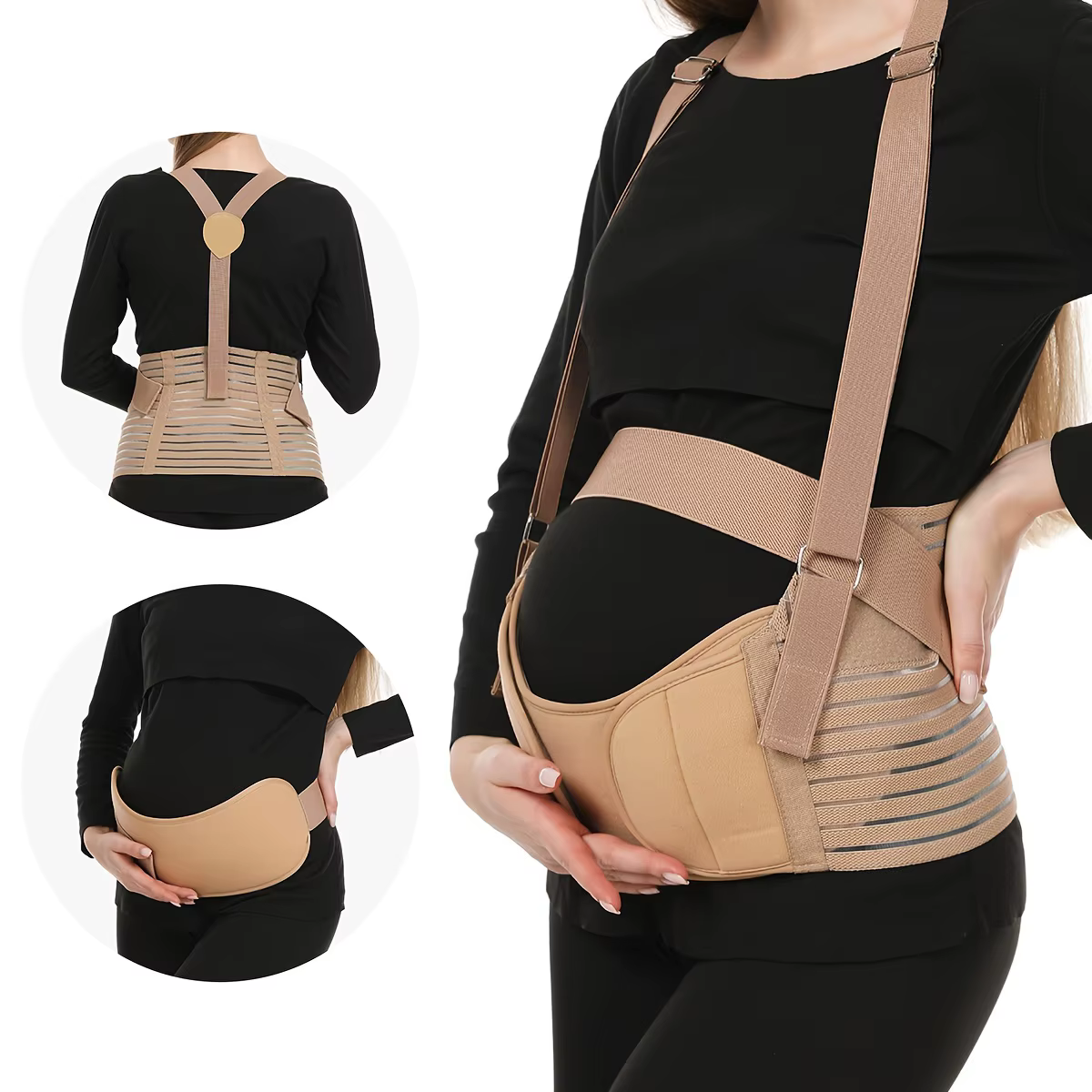 Ceinture de soutien de maternité pour le bas du dos pendant la grossesse, réglable et respirante, ba
