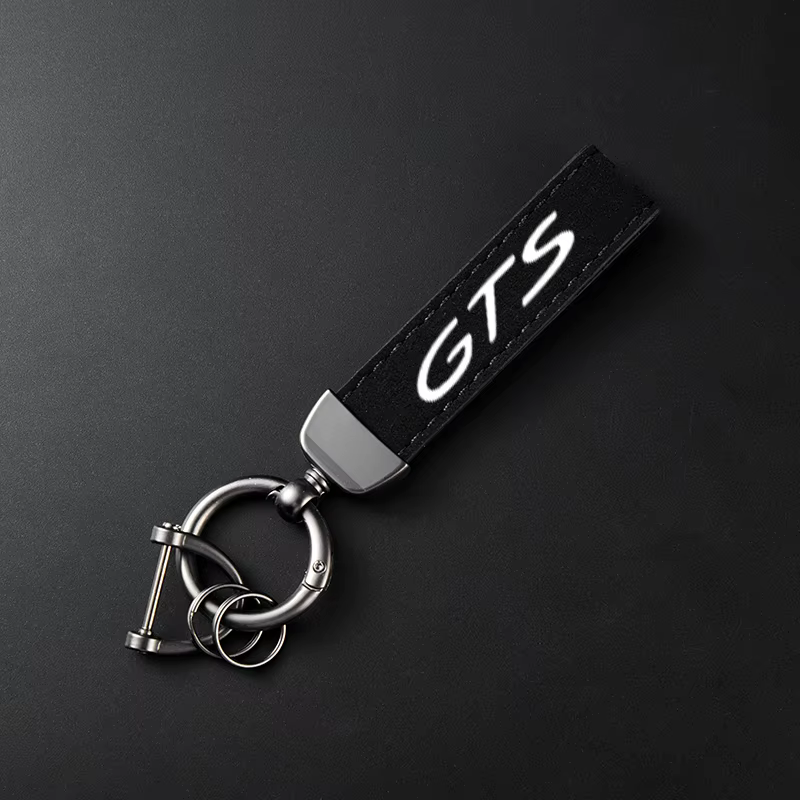 Porte-clés en cuir suédé de haute qualité, pour Porsche Cayenne Cayman Panamera Macan 911 718 928 90