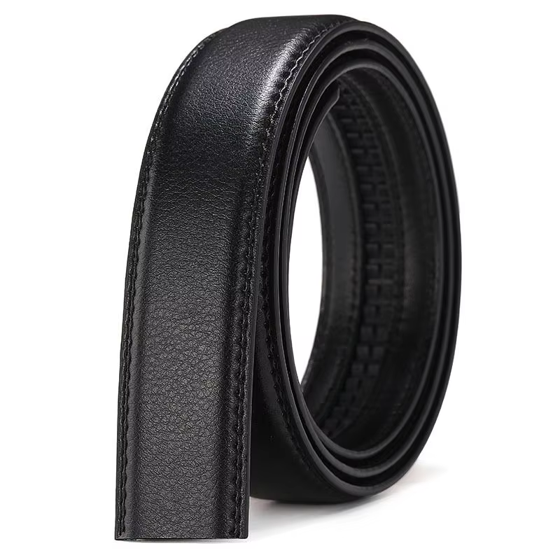Ceinture pour homme de 3,4 cm de large, avec boucle automatique, corps de ceinture sans tête de bouc
