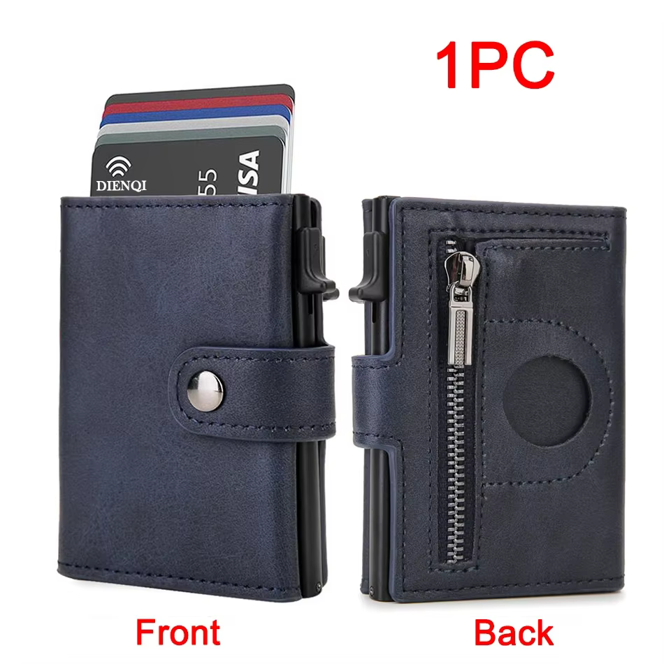 Portefeuille de luxe en fibre de carbone Rfid pour hommes, mini porte-cartes de crédit, tracker d'ét