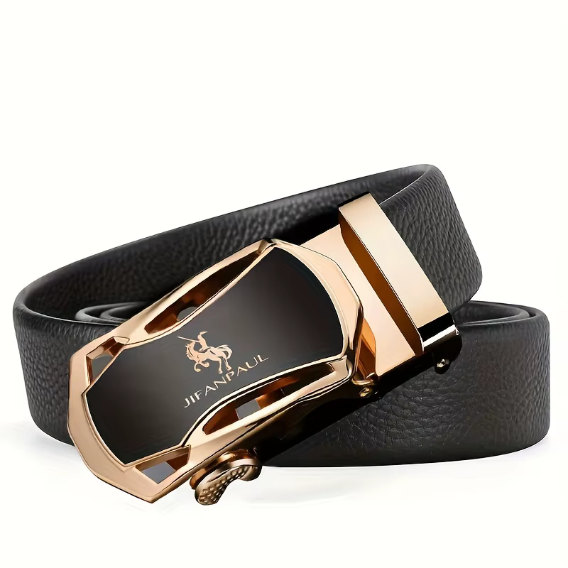 JIFANAUL hommes célèbre marque ceinture de haute qualité en cuir ceinture de luxe en métal boucle au