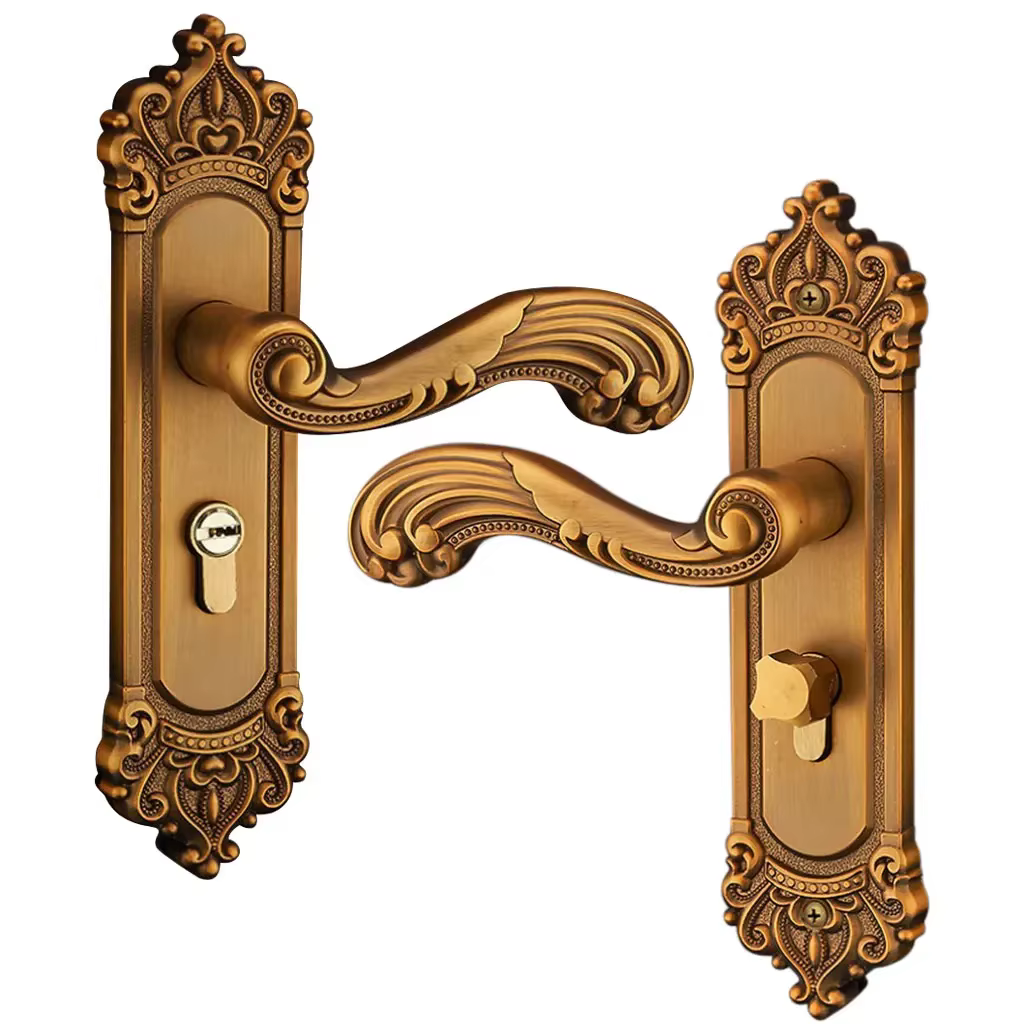 Poignée de porte à tige avec trois clés, utilisée pour les loquets de porte intérieure vintage dans 