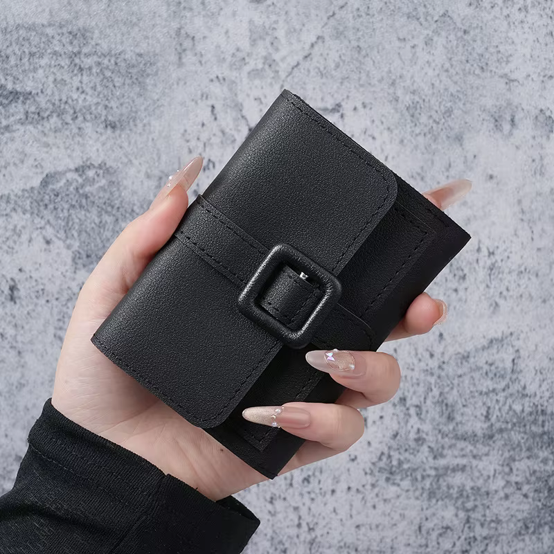 Petits Portefeuilles pour Femmes en Cuir PU, Porte-Monnaie Court pour Étudiantes, Porte-Cartes pour