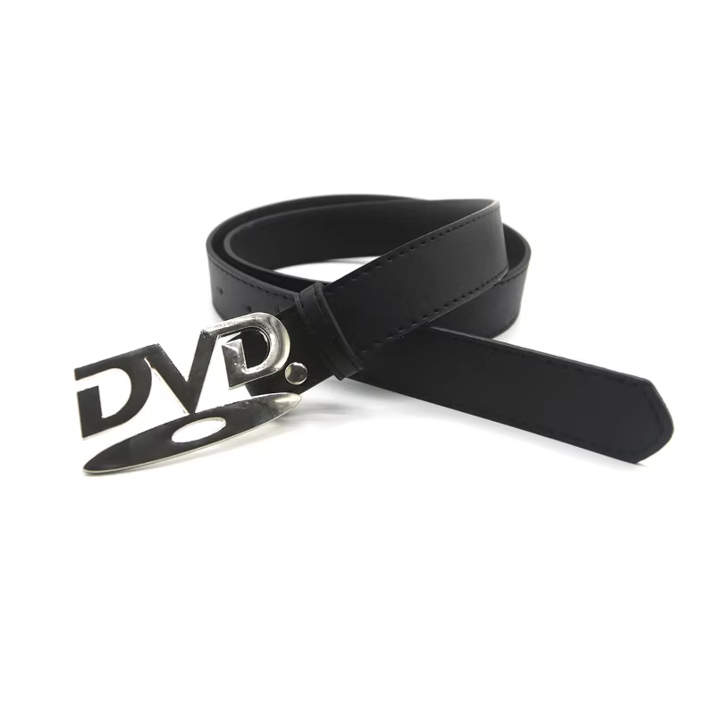 Ceinture à boucle DVD unisexe, Design nostalgique, décoration pour hommes et femmes, associée à une
