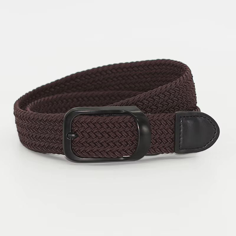 Ceinture tissée élastique pour hommes, ceinture de golf tressée extensible, respirante, non restrict
