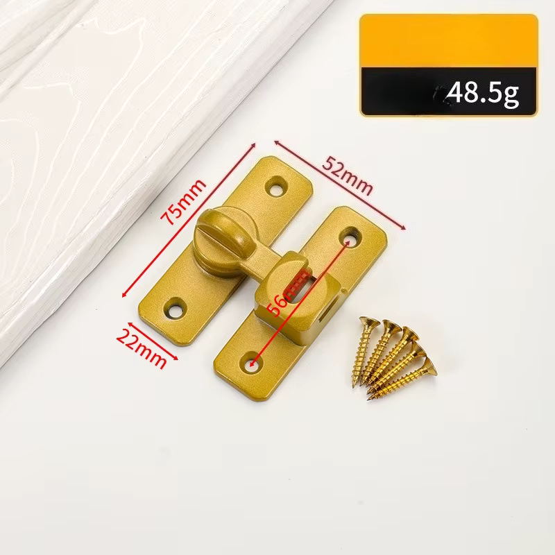 Boucle de serrure de porte coulissante, boulon de porte en alliage d'aluminium, boucle de porte coul