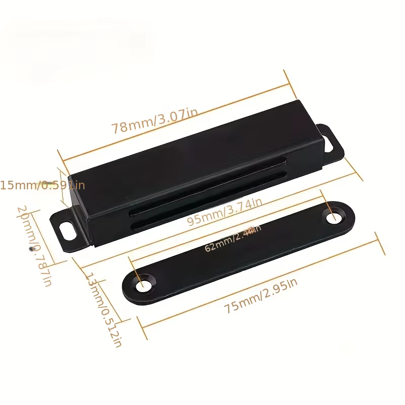 Loquet magnétique pour porte, serrure d'armoire robuste, loquet de cuisine avec vis, quincaillerie p