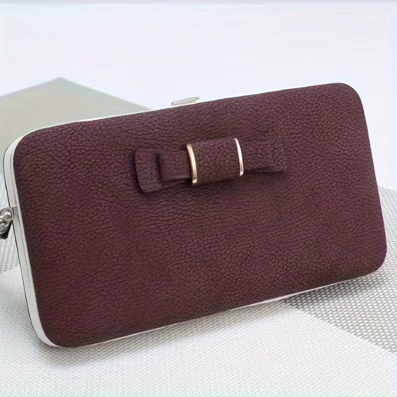 1 portefeuille pour téléphone avec nœud décoratif - Portefeuilles avec emplacements pour cartes, poc