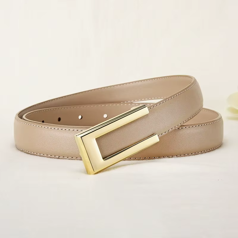 Ceinture en cuir pour femme, ceinture fine minimaliste en cuir véritable, ceinture décorative pour f