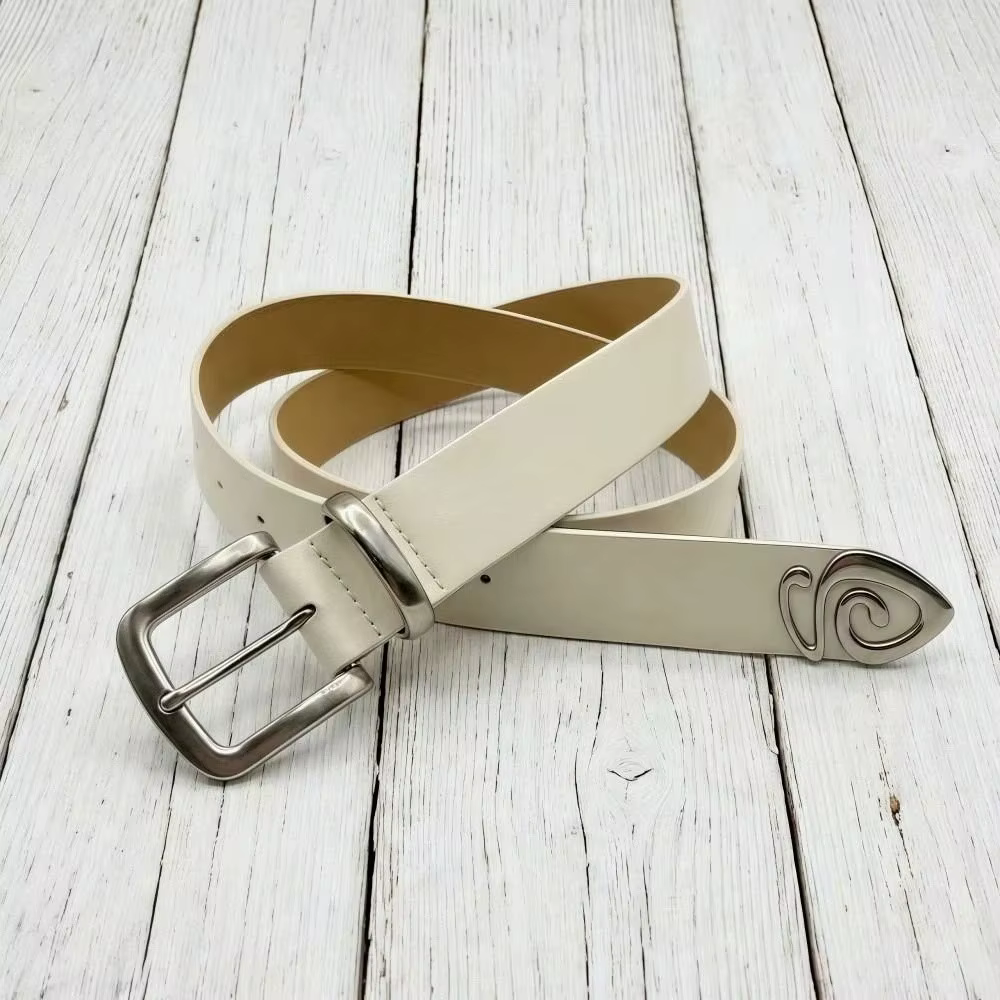 Ceinture femme rétro à boucle, style simple, en cuir PU, ceinture polyvalente, ceinture de luxe de c