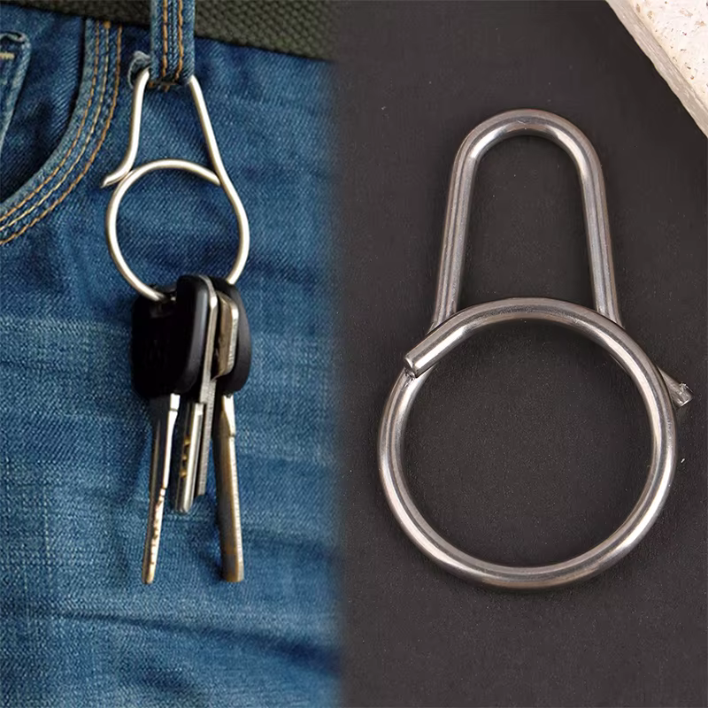 Porte-clés en alliage de titane, Clip de ceinture, dessin rapide, boucles suspendues, pendentif Supe