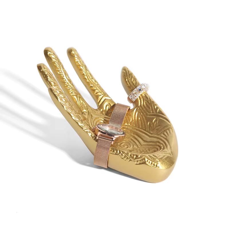 Porte-bijoux en résine, modèle de main, anneau de bouddha, porte-collier de perles, porte-corde, acc