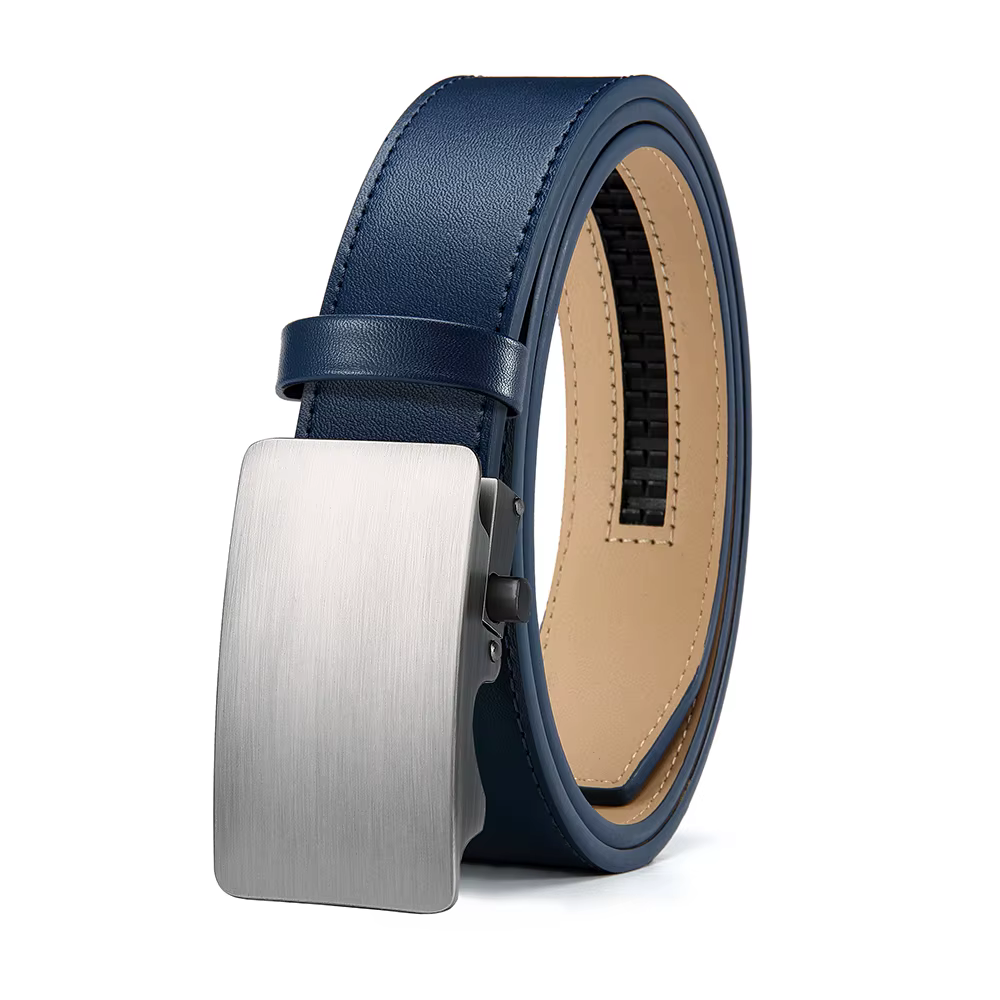 Ceinture à cliquet pour homme, cuir, métal, micro réglable, pantalon formel, peut être vu partout