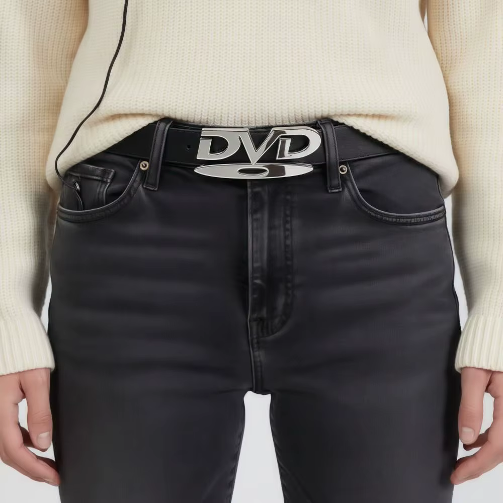 Ceinture unisexe à boucle au design nostalgique, polyvalente et tendance, pour femme, décontractée, 