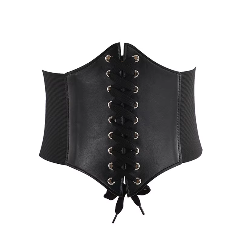 Corset femme gaine amincissante Sexy large ceinture en cuir Cummerbunds sangle ceintures pour femmes