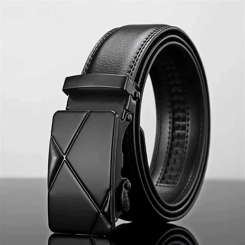 Ceinture pour hommes d'affaires de mode véritable marque de luxe ceinture à boucle en métal ceinture