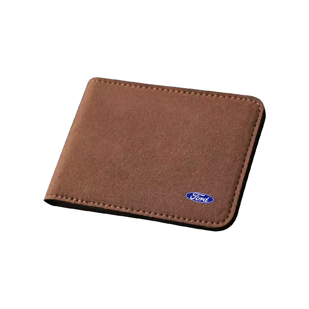 Porte-documents de voiture ultra fin en cuir gaufré, couverture centrale pour permis de conduire, po