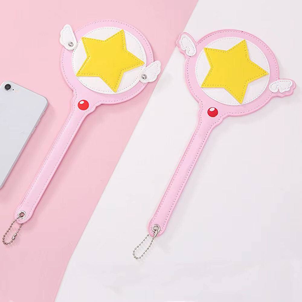 Sac à cartes en cuir PU, mignon Anime baguette magique, porte-cartes de Bus, métro, porte-cartes ave