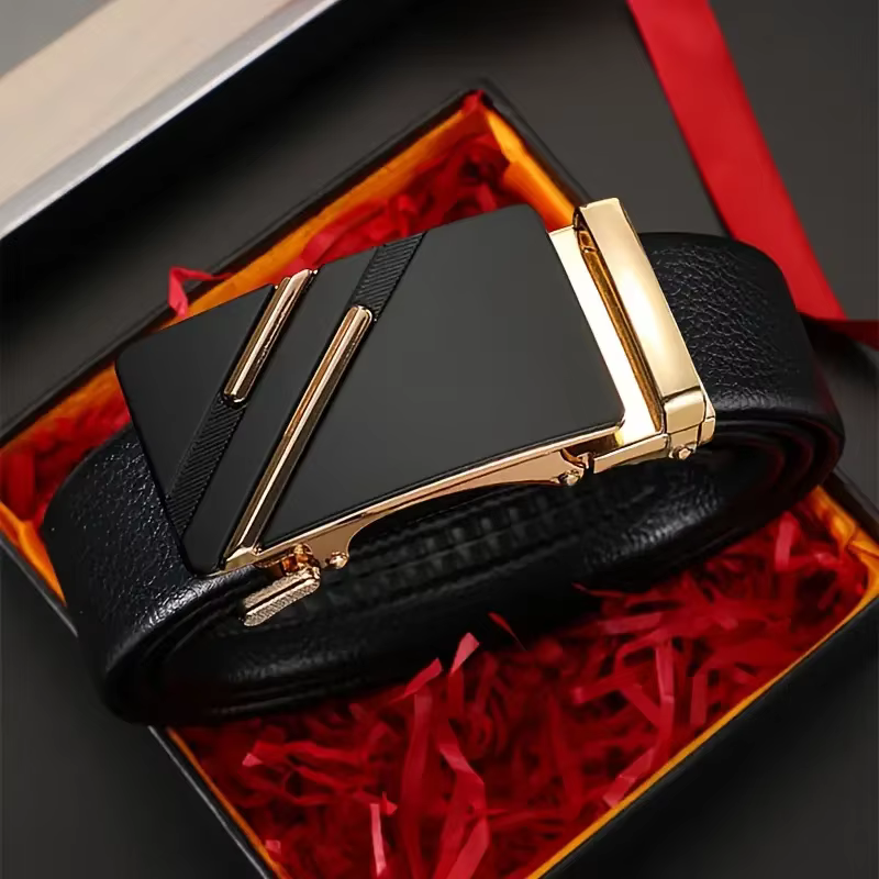 Hommes ceinture en cuir ceinture en alliage de métal boucle automatique marque de luxe Design ceintu
