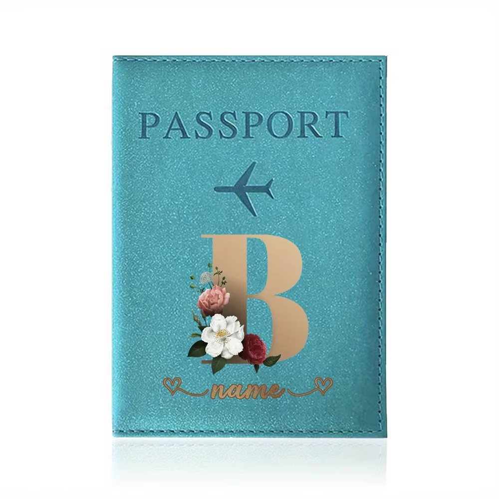 Porte-passeport personnalisé avec nom personnalisable - capable d'imprimer des noms jusqu'à 26 lettr