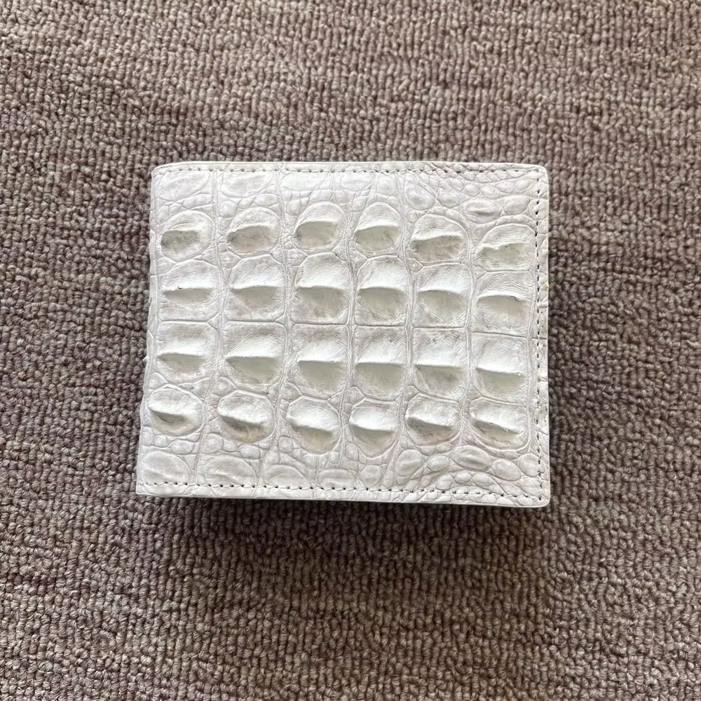 Portefeuille pour homme en cuir de crocodile authentique de l'Himalaya, porte-cartes de crédit, véri