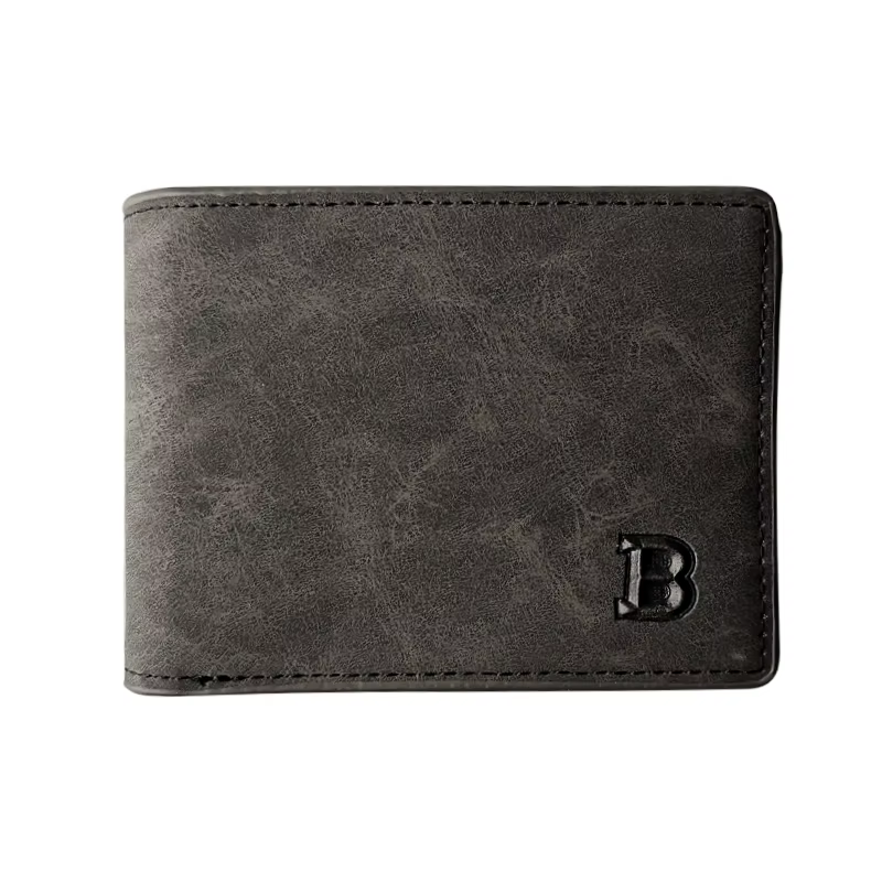 Portefeuille en cuir PU pour hommes, nouvelle mode, avec sac à monnaie, fermeture éclair, petits por