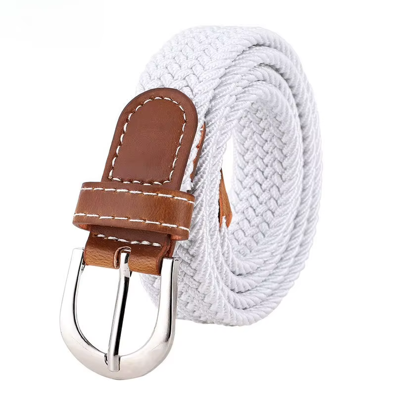 Ceinture élastique et tissée pour femme, polyvalente et décontractée, en denim, pour homme et femme