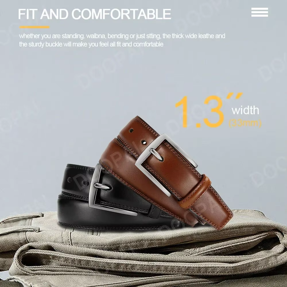 Ceintures en cuir véritable pour hommes, de haute qualité, LONG, grande boucle ardillon, boucle auto
