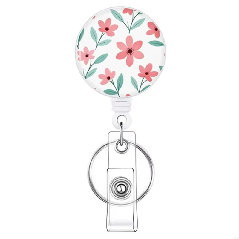 Porte-badge professionnel, porte-badge en métal avec cordon rétractable H8WD
