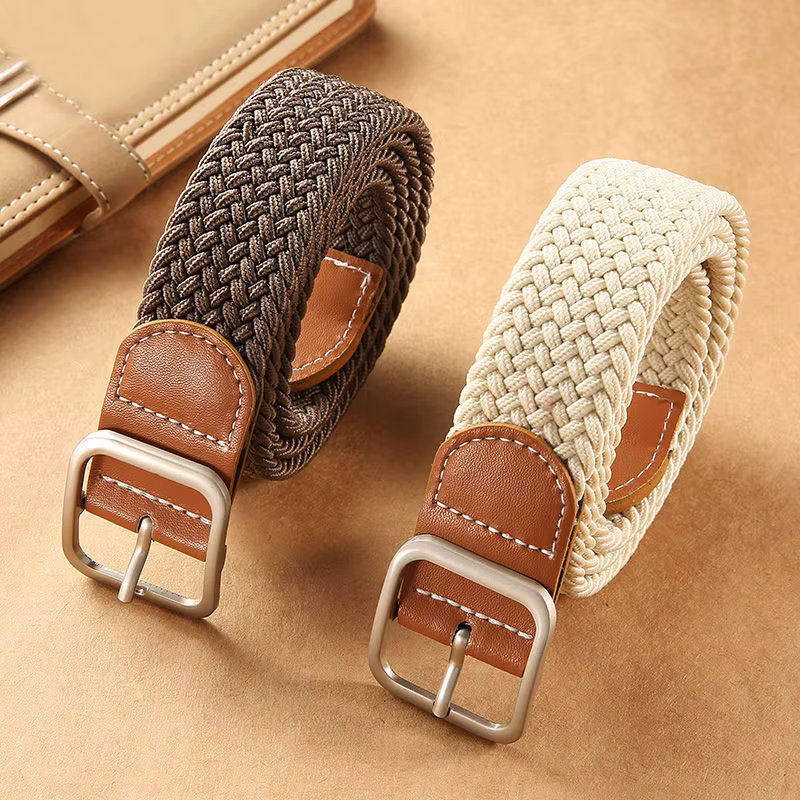Ceinture tissée pour pantalons et pantalons pour hommes et femmes, en toile pour jeunes, Style Insta