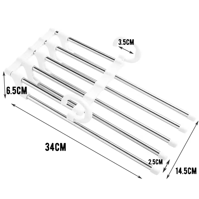 Cintre pour pantalons, cintres pour vêtements, pinces, cintres pliables en acier inoxydable, porte-c