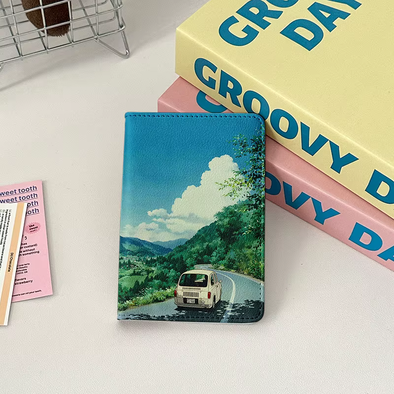 Porte-passeport animé japonais, portefeuille de voyage, essentiels de voyage, porte-cartes de crédit