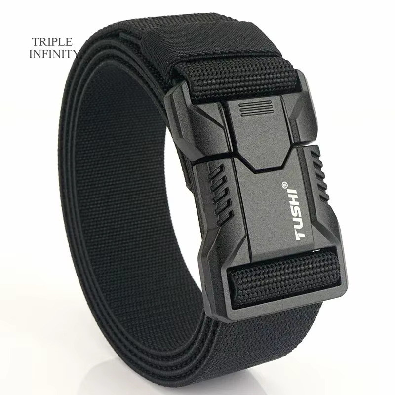 Ceintures élastiques à boucle enfichable en alliage d'aluminium pour hommes, ceinture tactique Durab