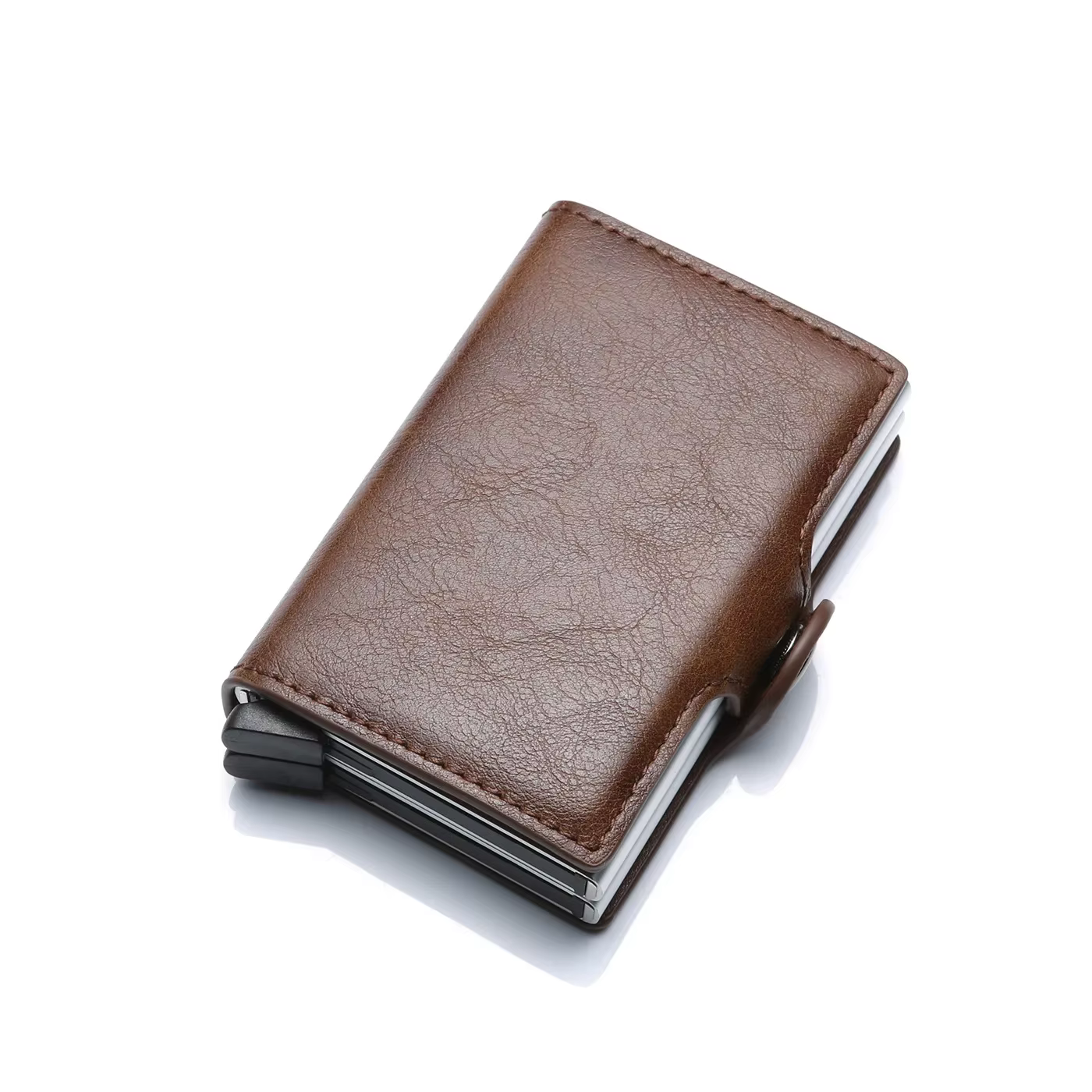 Rfid-Porte-cartes en fibre de carbone pour hommes, mini portefeuille mince, petit sac d'argent, 14 p