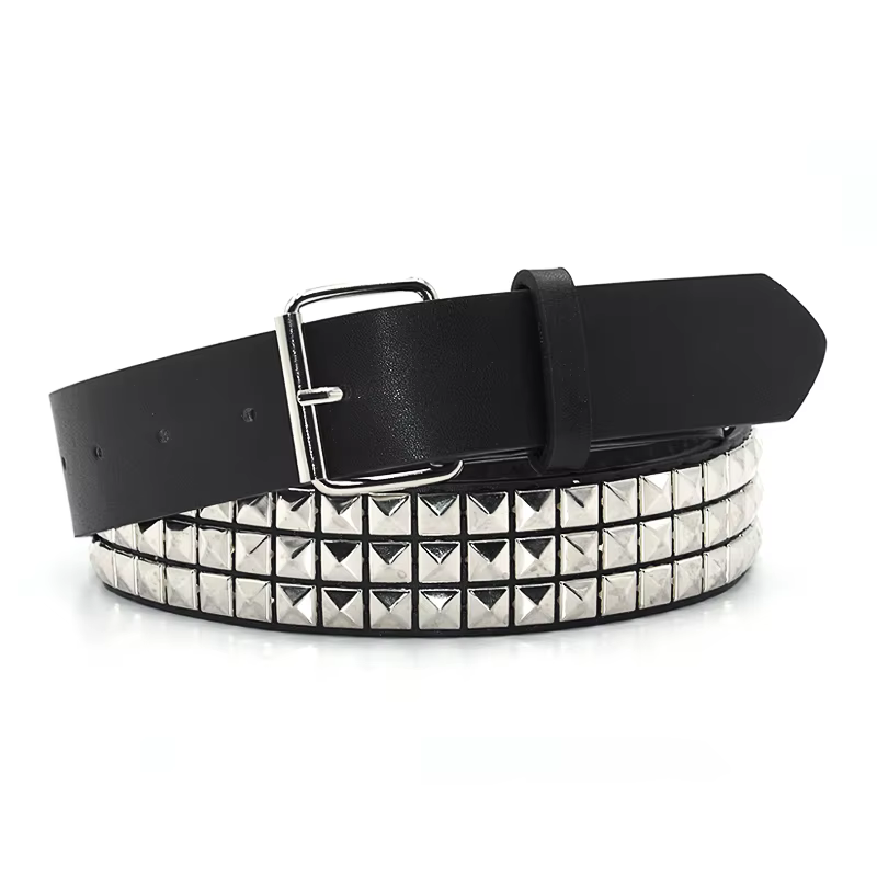 Pyramide mode Rivet ceinture hommes et femmes clouté ceinture Punk Rock avec boucle ardillon livrais