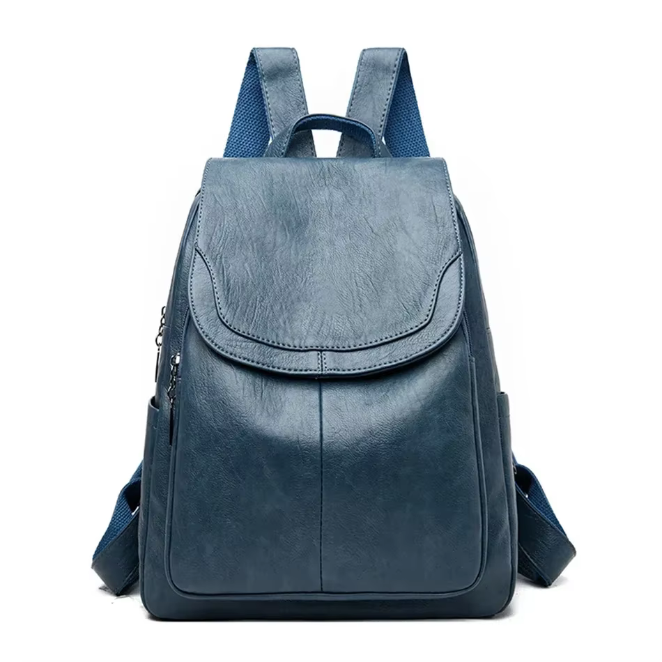 Sac à dos en cuir véritable pour femme, sac à dos pour femme, sacs d'école pour adolescentes, mode i