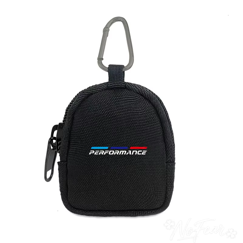 Porte-clés, porte-monnaie, pochette, sac, porte-clés avec poche zippée pour emblème BMW M E46 E36 E3