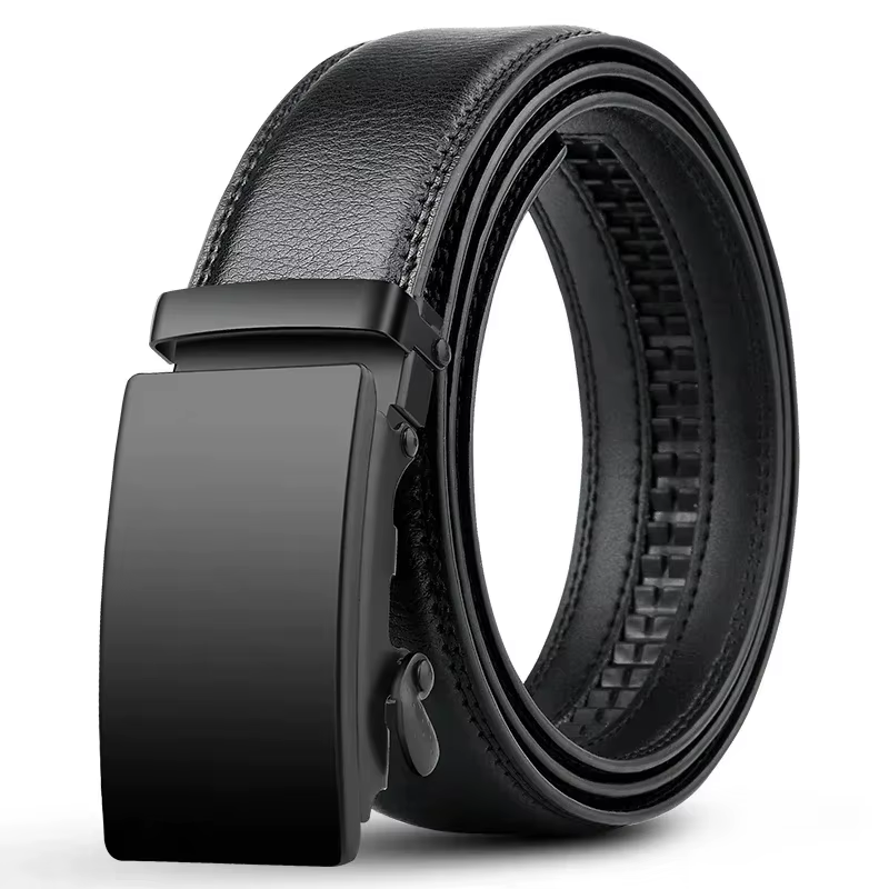 Ceinture à boucle automatique pour hommes, marque célèbre, ceinture d'affaires, sangles de taille en