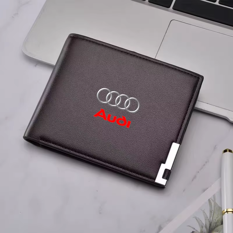 Porte-cartes et porte-monnaie pour voiture avec autocollant pour Audi A3 A4L RS3 S3 RS6 Q5 Q7 Q3 Q5